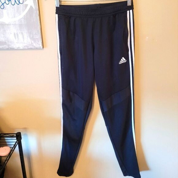 Adidas originals track pant black white vintage trefoil vtg casual 3 stripe lady - Picture 1 of 16